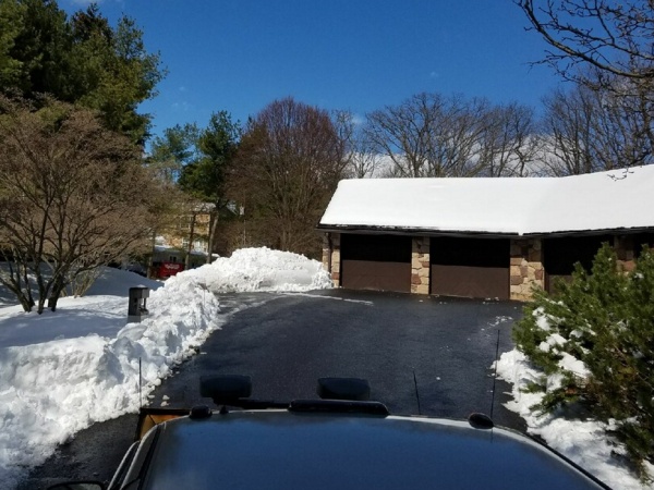 walkway clean of snow
