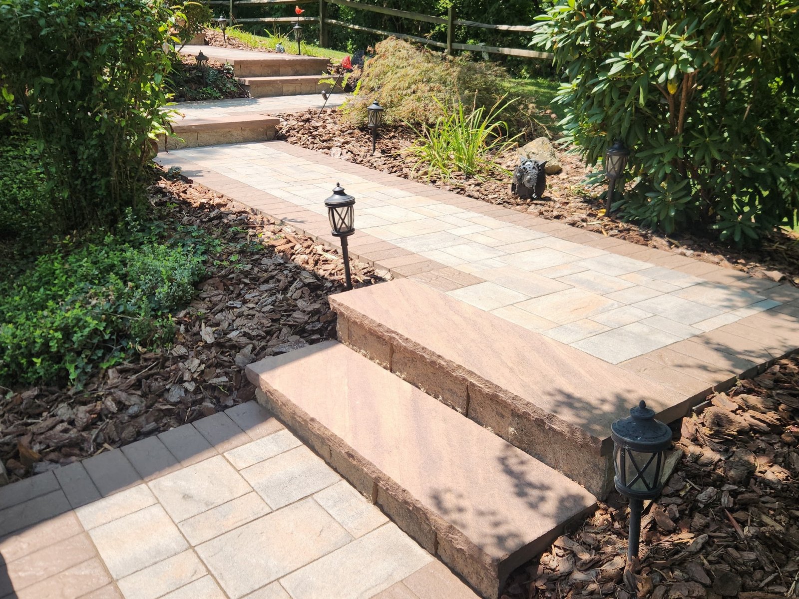 paver walkway with steps