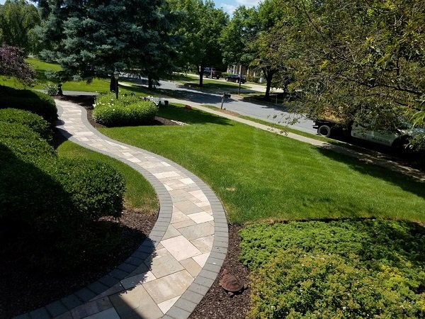 outdoor walkway paver sidewalk